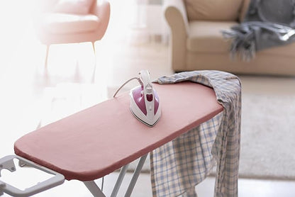 Encasa XO Ironing Board Cover and Pad 42"x14" - 4mm Felt Medium Iron Board Cover with Padding - Heat Resistant, Stain-Safe Dye, Non Slip Elastic Bungee Cord Tightening Iron Table Cover Mauve