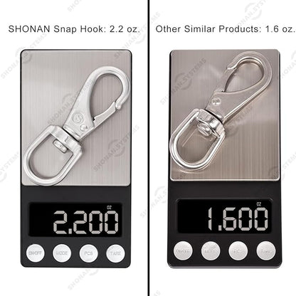 SHONAN 3.5 Inch Stainless Steel Flag Clips for Flagpole Rope- 4 Pack Diving Clips Flag Pole Clips, Swivel Snap Hooks for Dog leashes, Keychains, Boat Ropes, Bird Feeders