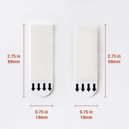 24-Pairs(48 Strips) Medium Picture Hanging Strips, Hook and Loop Tape, Picture Hanger Damage Free, Waterproof Adhesive Strips for Frame Hanging and Christmas Decorations, Heavy Duty