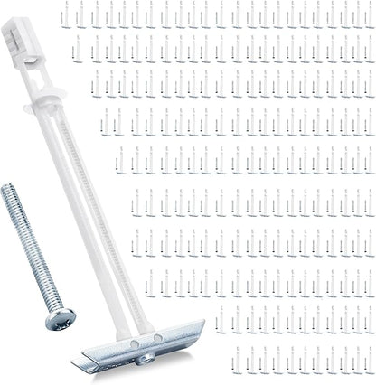 Heavy Duty Drywall Anchor Bolts with 1/4"-20 Fastener Suitable for TV Mounting Hollow Wall Anchor Bolt Screw Kit Supports Up to 270 lbs Each on 1/2 Inch Drywall Pack of 200
