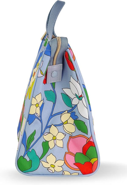 kate spade new york Portable Soft Cooler Lunch Bag, Thermal Tote with Insulated Interior Lining and Storage Pocket, Lunch Tote for Women, Flower Bed