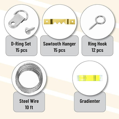 Mr. Pen- Picture Hanging Kit, 276 Pcs, Hangers, Nails, Hooks, Wall Hanging Kit, Frame Hardware
