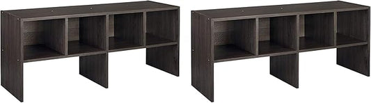 ClosetMaid 508200 Heavy Duty Shelf Organizer with Shoe Rack and Cube Storage, Espresso (2 Pack)