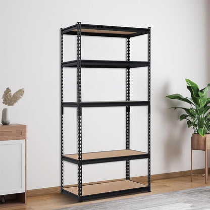 Garage Shelving Heavy Duty Storage Shelves 2000Lbs Capacity, 5 Tier Adjustable Metal Shelving Unit 36" W x 18" D x 72" H, Industrial Utility Rack for Kitchen Pantry