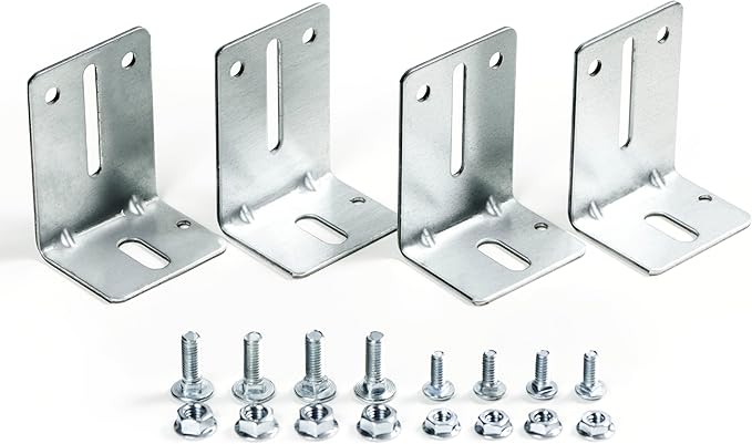 Garage Door Track Jamb Bracket J6, 4 Pack Garage Door Track Bracket, Heavy Duty Garage Door Parts for Garage Door Reinforcement