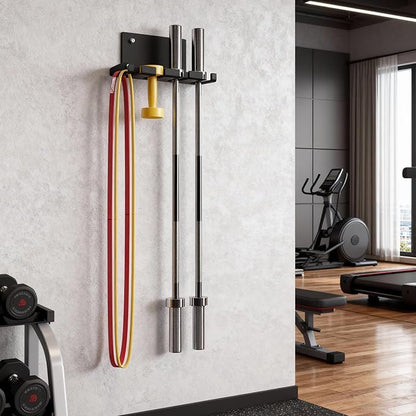 POWER GUIDANCE Olympic Barbell Hanger,Garage Gym Bar Wall Rack,Vertical Barbell Mount Rack,Space Saving Commercial or Home Gym Accessory
