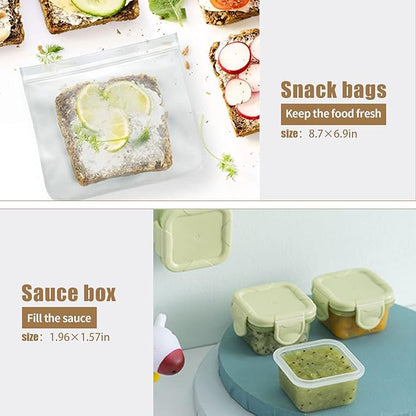Bento Box Upgrade Japanese Lunch Box Kit,3 Layer Stackable Leakproof Lunch Box Containers with Accessories,Wheat Straw Bento Lunch Box for Kids and Adults