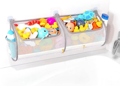 Ligereza 2-in-1 bath toy storage double capacity bath toy holder helps bath toy storage for tub classification, bath toy organizer for tub for kids to easily take favorite toys