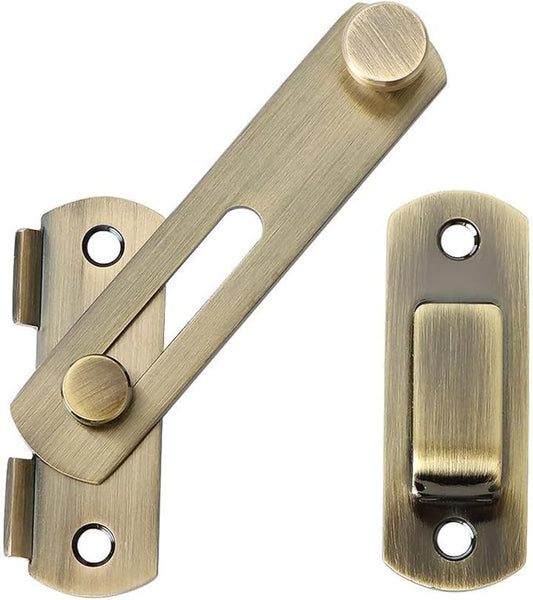 Alise 4 inch Flip Latch Gate Latches, Safety Door Lock for Barn Wood Fence Sliding French Doors,Heavy Duty SUS304 Stainless Steel Gate Hardware Bronze MS9500-Q