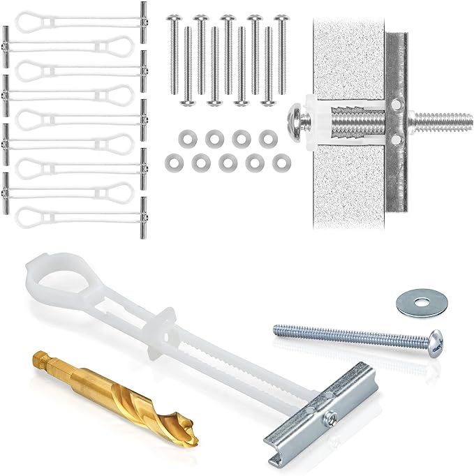 CondoMounts Universal Metal Stud Anchors | Steel Stud | Wall Mounting Anchors | TV Mount for Metal Studs | Supports 90lbs | Elephant Anchor Kit Mounting (Steel Stud TV Mounting Kit, 10 Anchors)