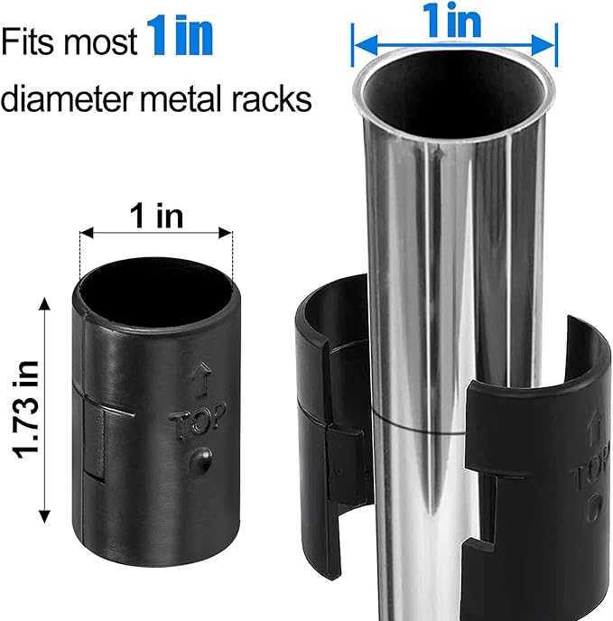 72 Pcs Wire Shelf Clips for 1" Post - 36 Pairs of Wire Rack Lock Clip Replacements for Metal Shelving Sleeves System, Plastic Parts for Stability and Layer Spacing Adjustment