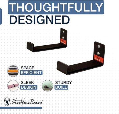 StoreYourBoard Yoga Mat Storage Rack, X-Large, Foam Roller Wall Hooks, 3 Exercise Mats, Fitness Gear Organizer (Large)