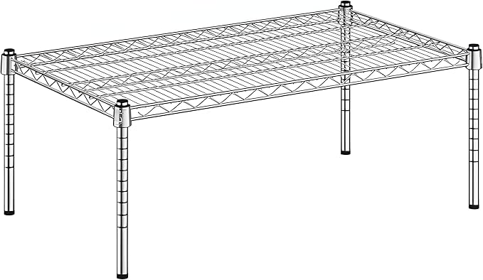 21" x 36" x 14" Chrome Wire Storage Shelf, Dunnage Rack, Commercial 1 Tier Small Shelf
