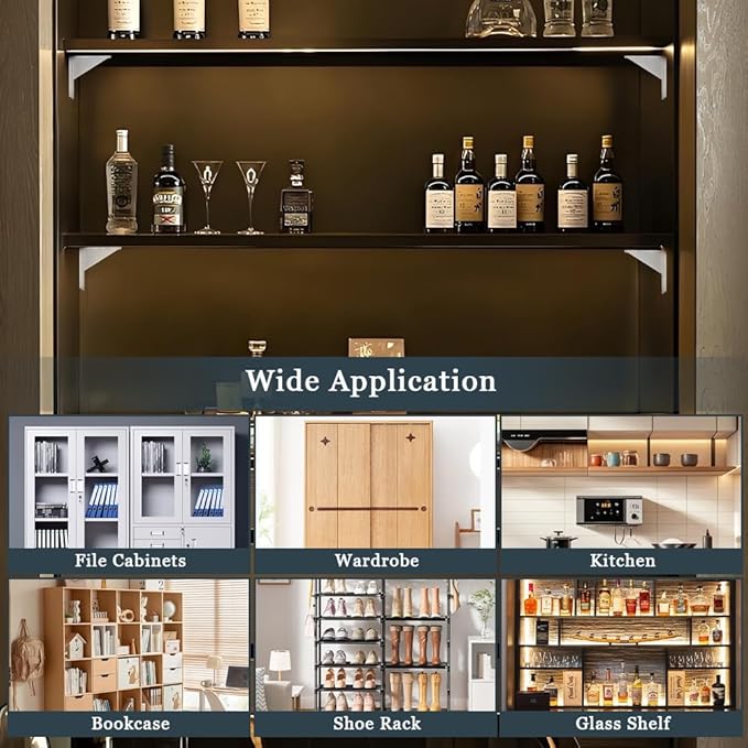 12 Pcs Punch Free Shelf Support Peg，Self Adhesive Support Shelf Bracket，Strong Load Bearing for Shelves Kitchen Cabinet Book Closet