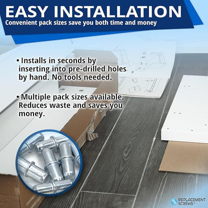 ReplacementScrews Shelf Support Pins/Pegs Compatible with IKEA Part 101532 (Pack of 5)