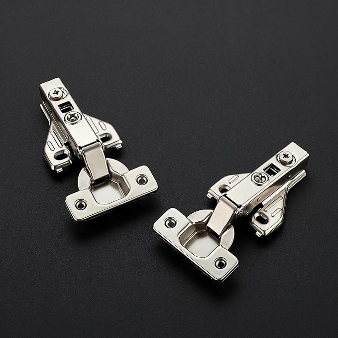 Ravinte 25 Pairs 50 Packs Full Overlay Cabinet Door Hinges,105 Degree Adjustable Concealed Kitchen Cabinet Hinges Soft Close for Face Frame Cabinet