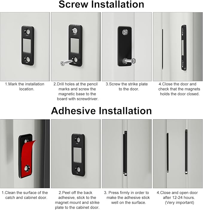 Cabinet Magnetic Catch Jiayi 10 Pack Ultra Thin Cabinet Door Magnets Stick on Drawer Magnets Cabinet Latch Magnetic Closures for Cabinets Kitchen Closet Door Closing Magnetic Door Catch Closer