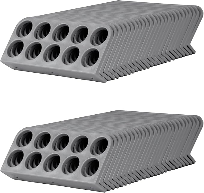 50Pack Cable Chase Wire Bracket,Cable Chase Bracket Support Organizer for NMB,Wire Stackers Keep Electrical Cord Tidy Clean&Save Time Space Labor,1" with 10-Hole Design