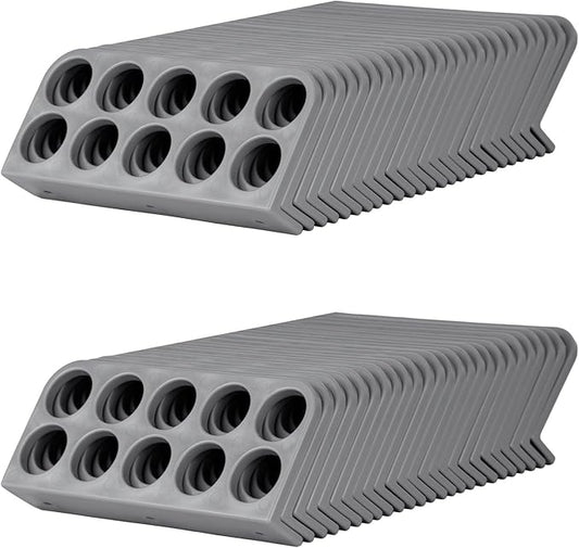 50Pack Cable Chase Wire Bracket,Cable Chase Bracket Support Organizer for NMB,Wire Stackers Keep Electrical Cord Tidy Clean&Save Time Space Labor,1" with 10-Hole Design