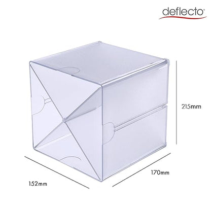 Deflecto Stackable Cube Organizer - X Divider, Clear (350201-AMZ)