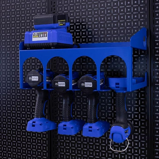 OmniWall Cordless Drill Holder Tool Organization System Blue