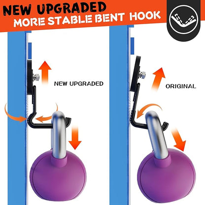 ULIBERMAGNET New Upgraded Large Magnetic Hooks,Strong Heavy Duty Magnet Hooks for Power Drill,Broom,Garden Tools,Pegboard,Garage,Workshop,Hardware, 2 Pack Magnet Storage Holder for Hanging(Black)