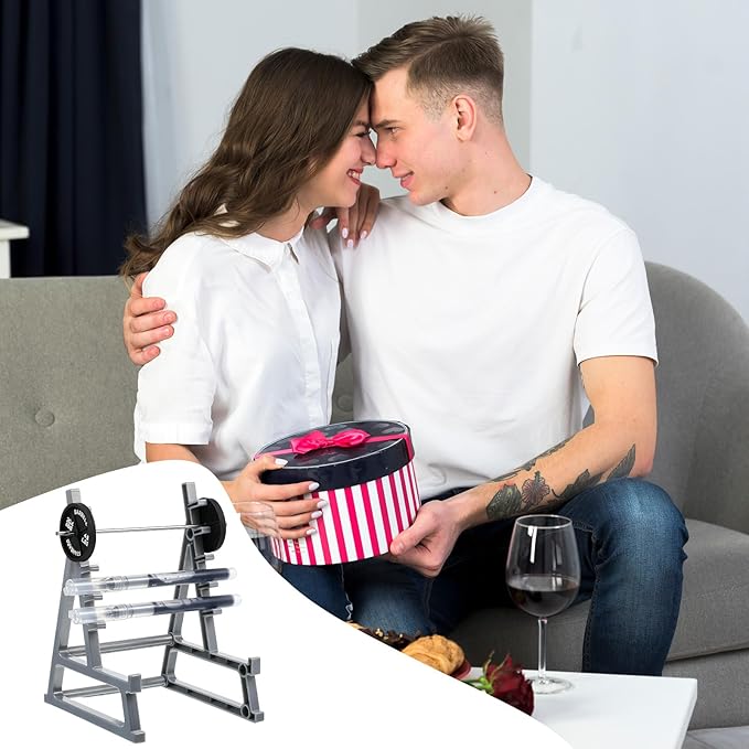 Squat Rack Pen Holder for Desk, Fun Desktop Accessories for Office, Barbell Gym Themed, Mini Pen Organizer Unique for All Fitness Enthusiasts and Weightlifting Fans Pencil Holders for Funny Gift