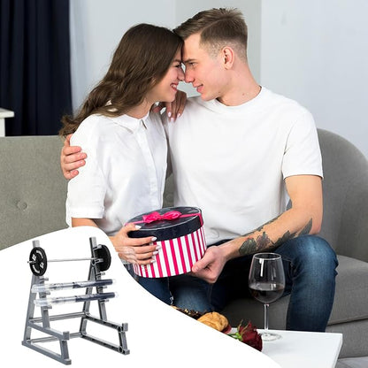 Squat Rack Pen Holder for Desk, Fun Desktop Accessories for Office, Barbell Gym Themed, Mini Pen Organizer Unique for All Fitness Enthusiasts and Weightlifting Fans Pencil Holders for Funny Gift