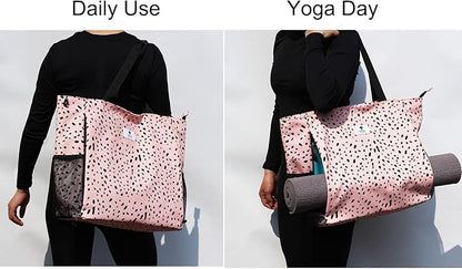ESVAN Yoga Mat Bag Yoga Tote Carrier Shoulder Bag Carryall Tote for Office,Yoga,Pilates,Travel,Beach and Gym