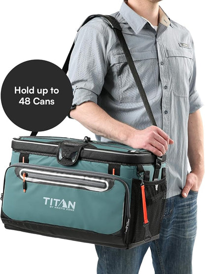 Titan by Arctic Zone Deep Freeze Cooler - Zipperless Hardbody Cooler - Deep Freeze Insulation, HardBody Liner, and SmartShelf