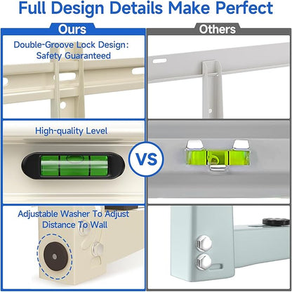 Mini Split Wall Mounting Bracket: Wall Mount Rack for 7000 9000 12000 18000 24000 30000 36000 BTU Mini Split Air Conditioner Units, Universal Outside Split System Mount Condenser Bracket, Max 550 LBS