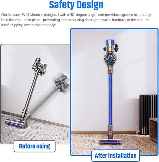 2 Pack Vacuum Wall Mount Holder, Durable Vacuum Wall Mount, Compatible with Shark IX141 IZ163H IZ361H IZ462H IZ483H IZ562H IZ682H, Ultracyclone CH901 CH951 V10 V11 V12 V15 Outsize Vacuum