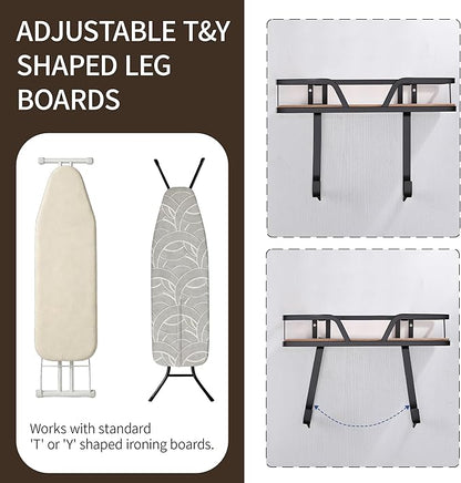 Ironing Board Holder - Iron Holder Ironing Board Hanger Wall Mounted, Laundry Room Organization