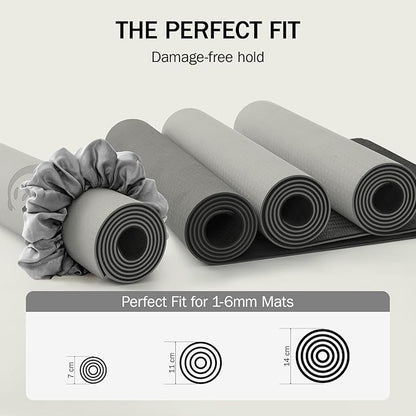 Slim Panda Yoga Mat Scrunchie,Style & Cute Mat Holder,Stretchable Velvet Fabric Fit All Standard Yoga Mats (mat not included)