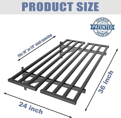 WALMANN 2 Pack Heavy Duty Wall Mounted Shelves, 2 ft x 3 ft Wall-Mounted Garage Storage Shelf, Floating Shelf, Hold 400 lbs/Shelf
