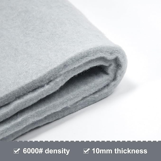 Duwee Delux Ironing Board Padding, Extra Dense Felt Material with 10 mm Thickness(15" x 48")