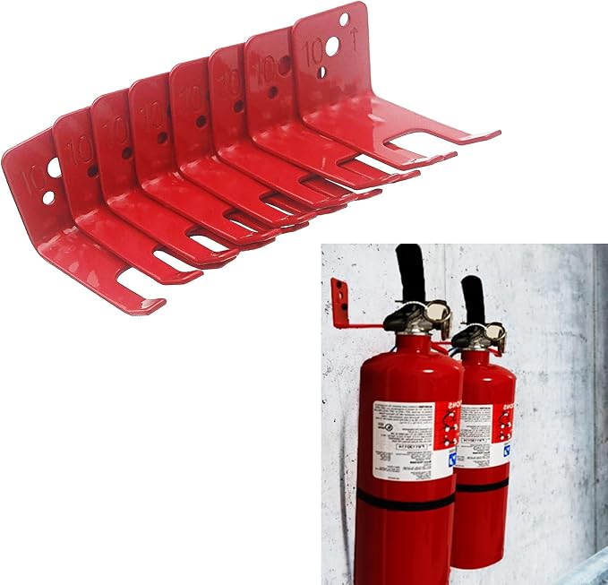 Fire Extinguisher Mounts & Brackets,8 Pack Fire Extinguisher Brackets and Holders, Fire Extinguisher Wall Hook Holder Hanger for 5 to 13 lbs fire Extinguisher Mount