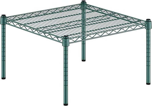 24" x 24" x 14" Green Epoxy Wire Storage Shelf, Dunnage Rack, Commercial 1 Tier Small Shelf