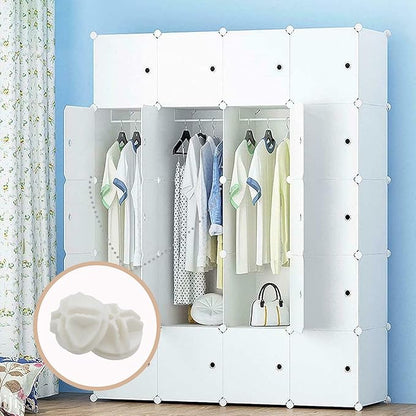 50Pcs Wire Cube Plastic Connectors White Plastic Grid Cube Organizer Connector for Modular Closet Storage Organizer and Wire Shelving