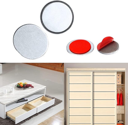 Mousike Magnetic Door Catch Ultra Thin Cabinet Magnets Stainless Steel Drawer Magnet Catch for Sliding Door Closure Kitchen Cabinet Cupboard Closet Closer (16Pack)