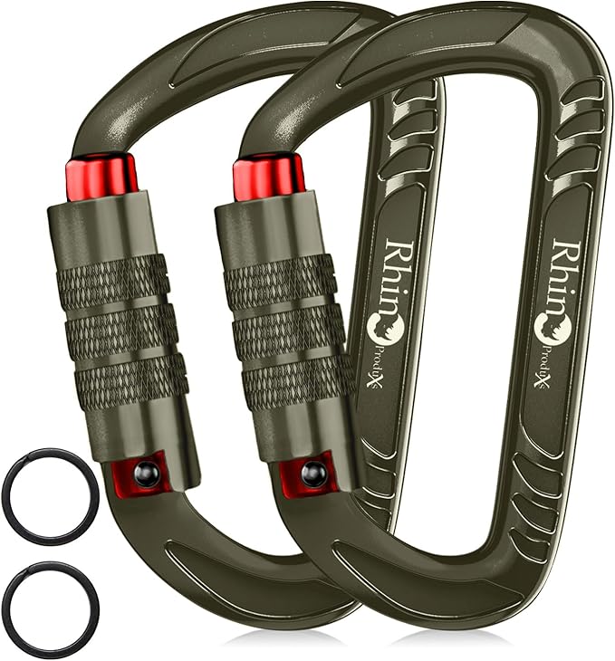 12kN (2697 lbs) Heavy Duty Carabiner Clips, for Securing Pets, Outdoor, Camping, Hiking, Hammock, Dog Leash Harness, Keychains