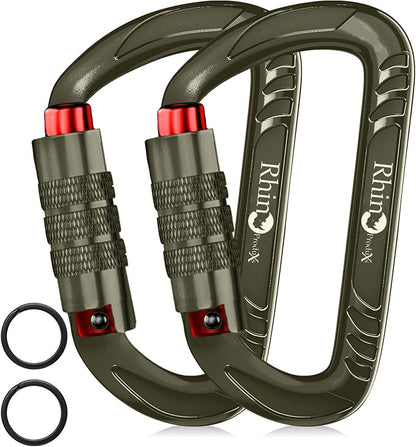 12kN (2697 lbs) Heavy Duty Carabiner Clips, for Securing Pets, Outdoor, Camping, Hiking, Hammock, Dog Leash Harness, Keychains