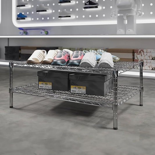 24" Deep x 36" Wide x 14" Height Wire Shelving Kit | 2-Tier | NSF Commercial Storage Rack Unit