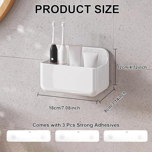 2pc Clear Wall Mount Organizer, Adhesive Cabinet Door Organizer,Self Adhesive Organizer for Wall,Shower Caddy No Drilling Hang Walls for Bathroom, Kitchen, Living Room