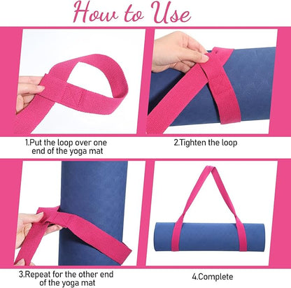 2 Packs Yoga Mat carrier, Yoga Mat Strap for Carrying Adjustable Yogas Strap Yogas Mats Holder Carrier Soft and Durable Suitable for Carrying Most Sizes of mats