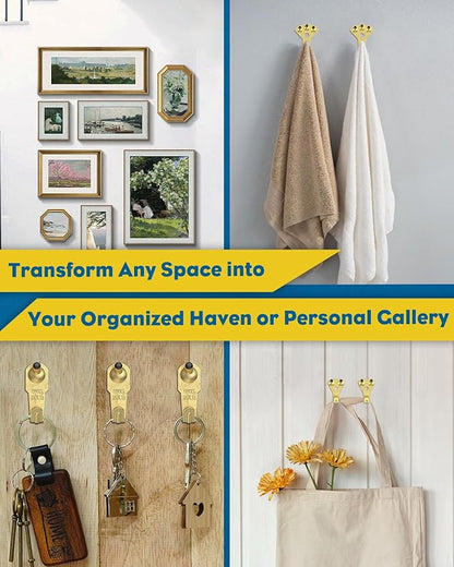 Uniclife 120 Pcs Picture Hanging Kit, 10 lb, 20 lb, 30 lb, 50 lb, 75 lb, 100 lb Heavy Duty Picture Hangers for Drywall & Wood, Picture Hanging Hooks, Frame Hooks for Hanging Photos Mirrors Paintings