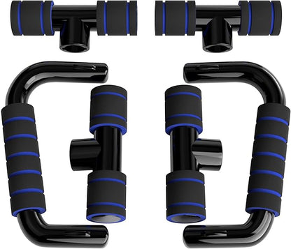 READAEER Push Up Bars Gym Exercise Equipment Fitness 1 Pair Pushup Handles with Cushioned Foam Grip and Non-Slip Sturdy Structure Push Up Bars for Men & Women