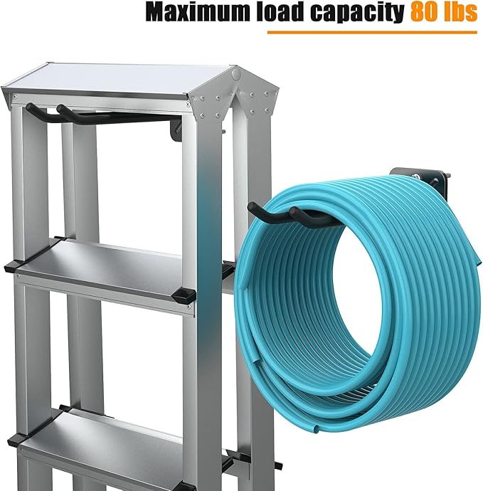 Garage Hooks, Heavy Duty Garage Hooks -12.4 Inch Wall Mount Hangers for Chairs, Power Tools, Garden Tools, Tires & More - Max 120 lbs (4-Pack)