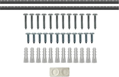 PHS - French Cleat Hanger 45 Inch - Heavy Duty Picture Hanging Hardware & Mirror Hanging Kit - Z Clip System Supports 225 lbs - Wall Cleat Complete Set with Anchors, Screws & Bumpers