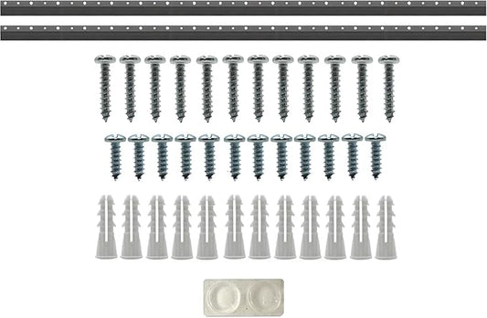 PHS - French Cleat Hanger 45 Inch - Heavy Duty Picture Hanging Hardware & Mirror Hanging Kit - Z Clip System Supports 225 lbs - Wall Cleat Complete Set with Anchors, Screws & Bumpers